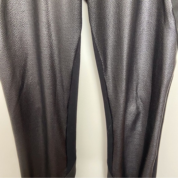 BCBGMAXAZRIA LANDYN faux Leather black pants stretchy material bikercore medium - Picture 5 of 14